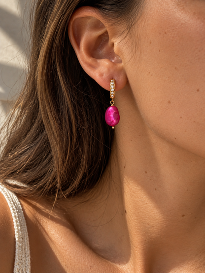 Boucles Zélie rose